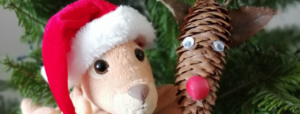 Hopla marionnette de Petits Bonds et Rudolph le renne de Noël